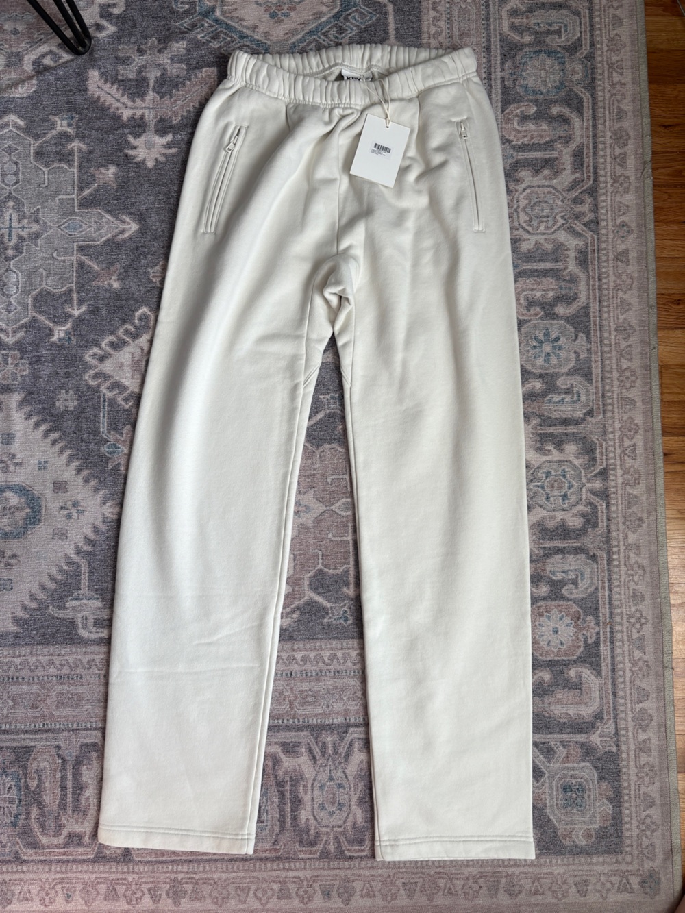 Khy Women's Cream Slim Straight Sweats with Zip Pockets